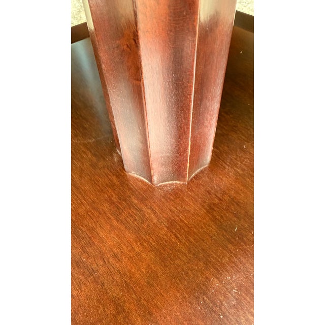 Pair of Barbara Barry for Baker Furniture Two-Tier Mahogany Side Tables For Sale - Image 16 of 17