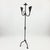 Hand Forged Iron Candelabra 48″ (123cm) Antique Copper or Gold Patina 3-Arm Lily Cup Candle Holder Rustic Wedding Decor For Sale - Image 6 of 9