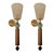 1990s Tobacco, Aqua Blue Murano Glass Sconces For Sale