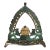 Vintage Israeli Brass Hanukkah Menorah With Lion of Judah For Sale