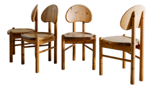 Danish Wooden Dining Chairs by Rainer Daumiller, 1970s, Set of 4