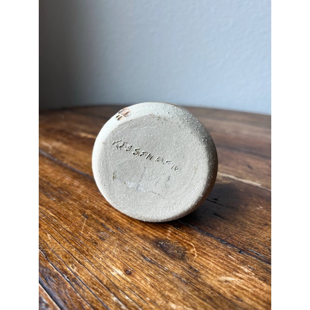 Glass Studio Pottery Stoneware Votive Candle Holder/Small Bowl, Signed Lessenden For Sale - Image 7 of 10