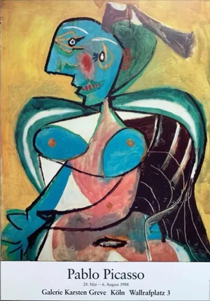 Lee Miller's Portrait / Pablo Picasso at Karsten Greve Gallery Lithographic Poster, 1988