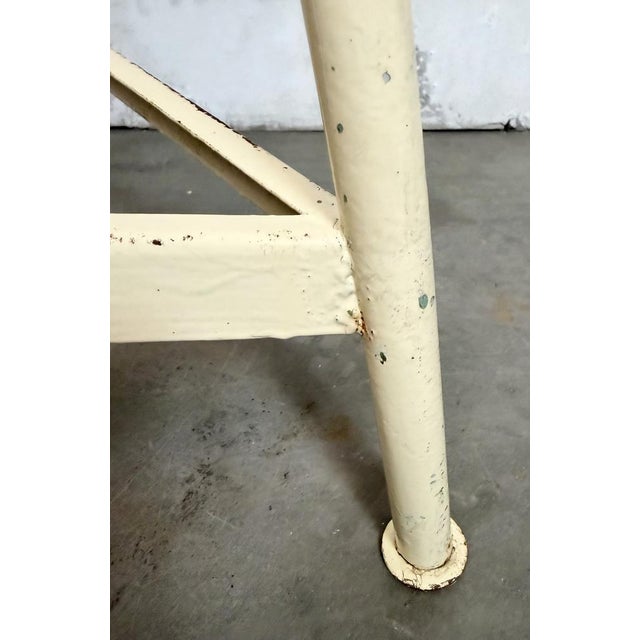 Industrial Beige Workshop Stool, 1960s For Sale - Image 9 of 15