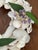 Lovely Purple Violet Flowers Sea Shell Frame Wreath For Sale - Image 4 of 6