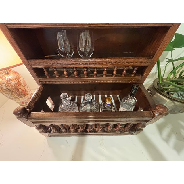 Antique French Breton Baguette Shelf / Étagère a Pain / Antique Breton Bar Shelf / Antique Breton Pantry Shelf For Sale In Little Rock - Image 6 of 18