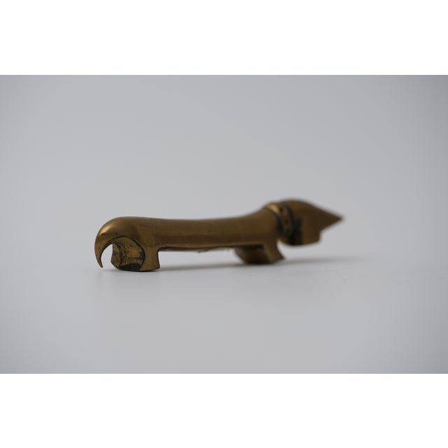 1960s Vintage Brass Bottle Opener in the Shape of a Dachshund by Walter Bosse for Herta Baller, 1950s For Sale - Image 5 of 11