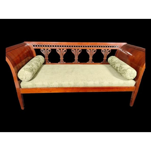 Wood 19th Century Bench in Mahogany For Sale - Image 7 of 11