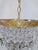 Metal Vintage Crystal Teardrop Chandelier With Embossed Cherub Brass Crown For Sale - Image 7 of 11