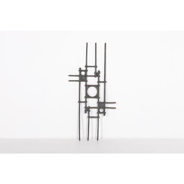 Metal Brutalist Crafted Door Wall Art For Sale - Image 7 of 8