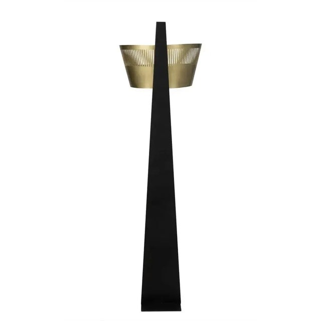 NOIR Claudius Floor Lamp, Black of Brass Finished Iron For Sale In Los Angeles - Image 6 of 6