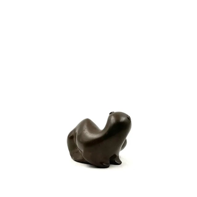 Gold Mid-Century Bronze Otter Sculpture by Richard Fisher, 1950 For Sale - Image 8 of 12