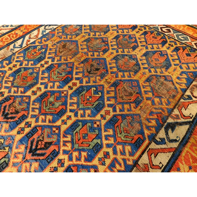 1920s Rare Antique Caucasian Rug. 3'6"x 5'5" For Sale - Image 5 of 16