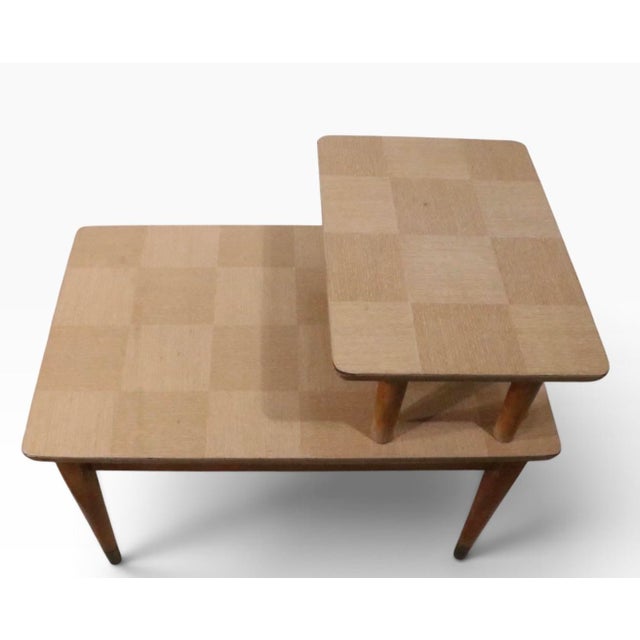 Pr. Mid Century Step End Tables With Marquetry For Sale In New York - Image 6 of 9