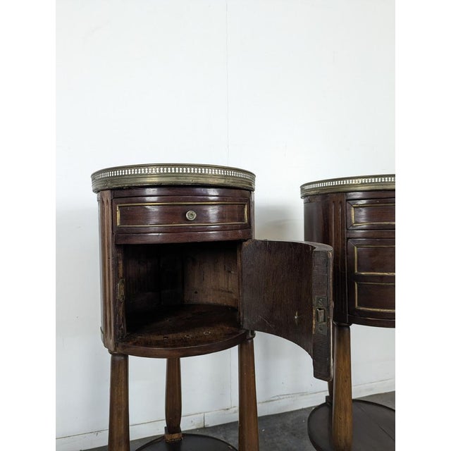 Louis XVI Bedside Tables with Gallery, Set of 2 For Sale - Image 4 of 12