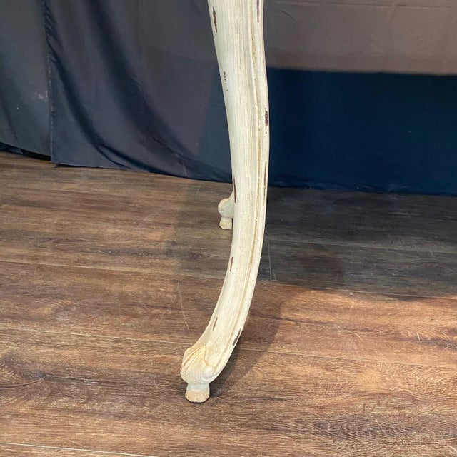 Wood French Provincial Louis XV Style Paint Decorated Writing Desk For Sale - Image 7 of 14