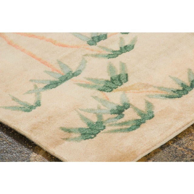 Late 20th Century Contemporary Chinese Deco Style Square Beige & Green Wool Rug by Rug & Kilim For Sale - Image 5 of 8