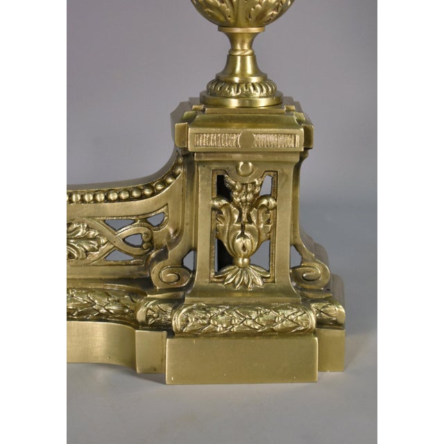 Napoleon III French Fire Dogs in Bronze, 19th Century, Set of 2 For Sale - Image 10 of 14