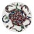 Ouroboros White Vegan Leather Round Pebble Placemat, Set of 4 For Sale