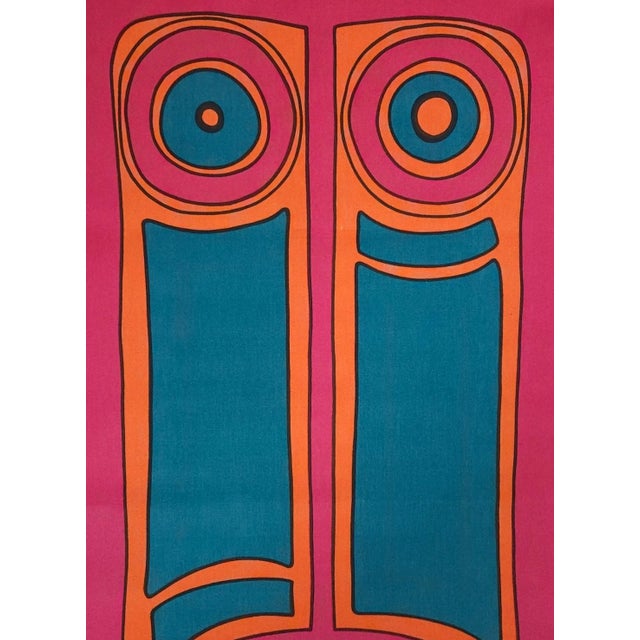Mid-Century Modern Mid-Century German Pop Art Screen-Printed Wall Hanging by Traute Sänger, 1970s For Sale - Image 3 of 4