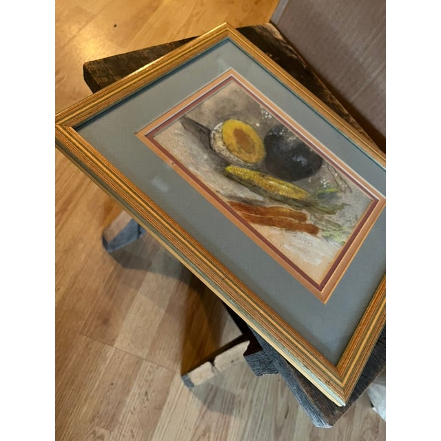 Fruits & Vegetables Framed Still Life Water Color by G. Jenkins For Sale - Image 4 of 8