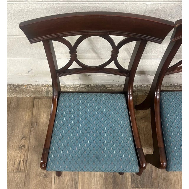 Duncan Phyfe Vintage Tell City Duncan Phyfe Regency Style Dining Chairs - Set of 4 For Sale - Image 4 of 11