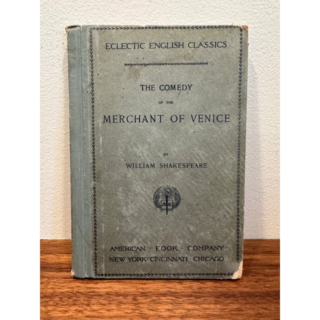 Antique 1893 Hardcover Book the Comedy of the Merchant of Venice by William Shakespeare Eclectic English Classics Published by American Book Company For Sale - Image 11 of 11