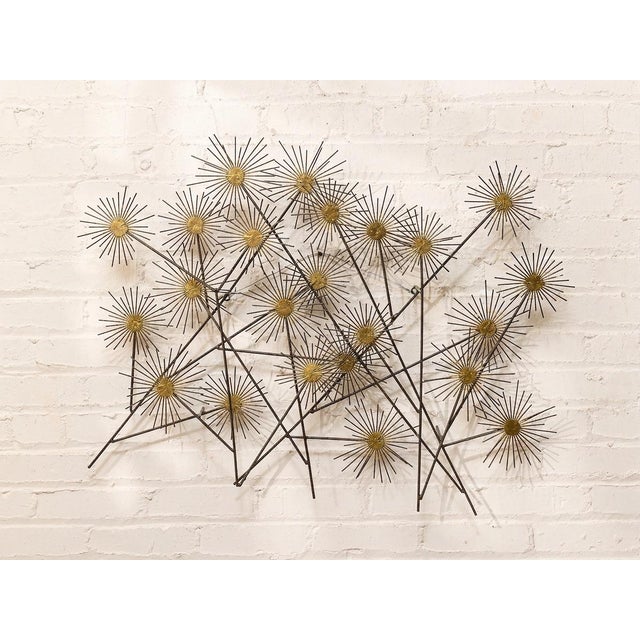 Mid-Century Modern Mid 20th Century Modern Atomic Starburst Metal Wall Sculpture For Sale - Image 3 of 9