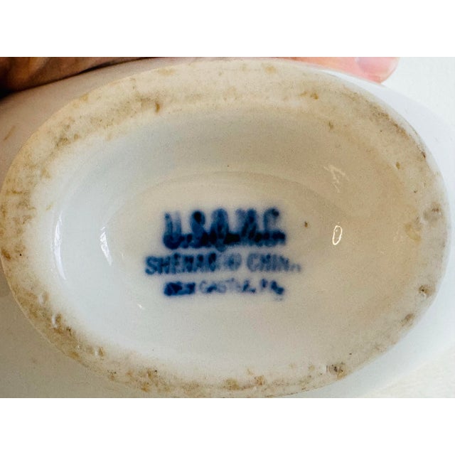 Vintage 1940s Restaurant Ware Shenango White Sauce Boat For Sale - Image 4 of 6
