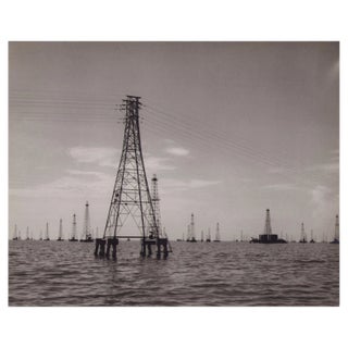 Hanna Seidel, Venezuelan Oil, Lake, Black and White Photograph, 1960s For Sale