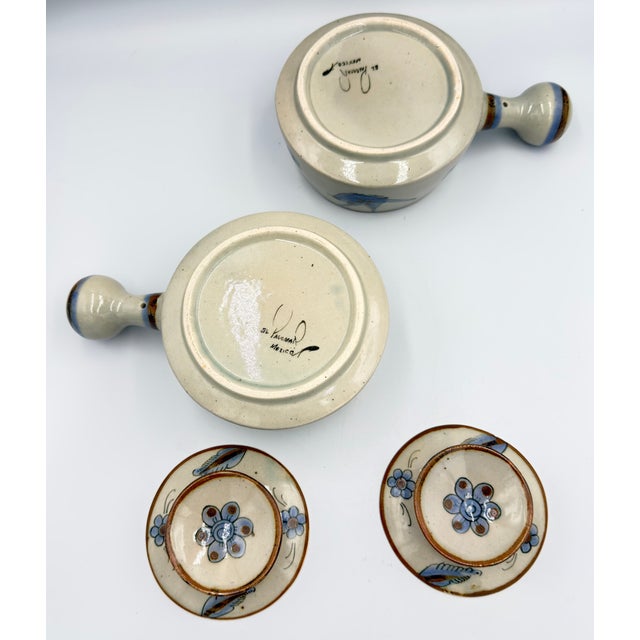 1960s Ken Edwards El Palomar Tonala Pottery Covered Casserole Serving Dishes - 2pc For Sale - Image 10 of 11