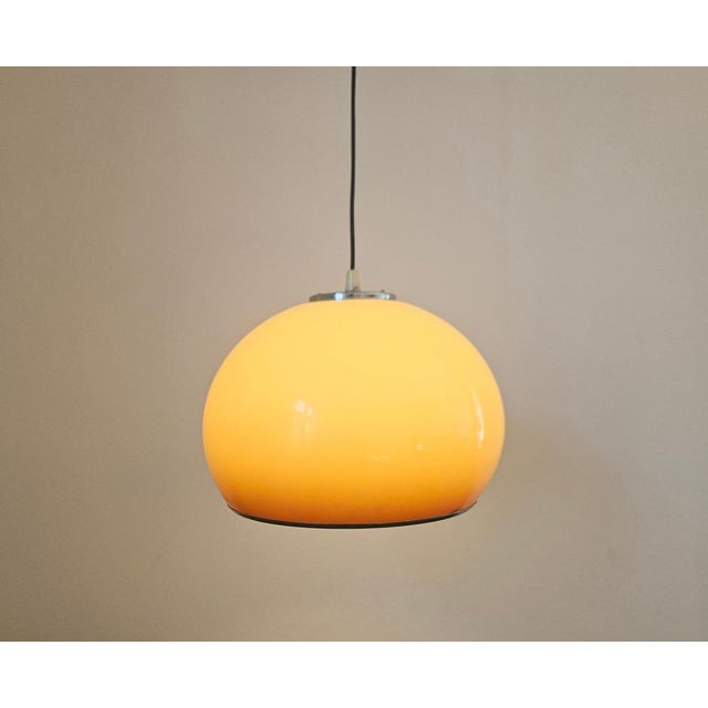 Rare type. Very nice style of lighting. Space age. This piece is attributed to the mentioned designer/maker. It has no...