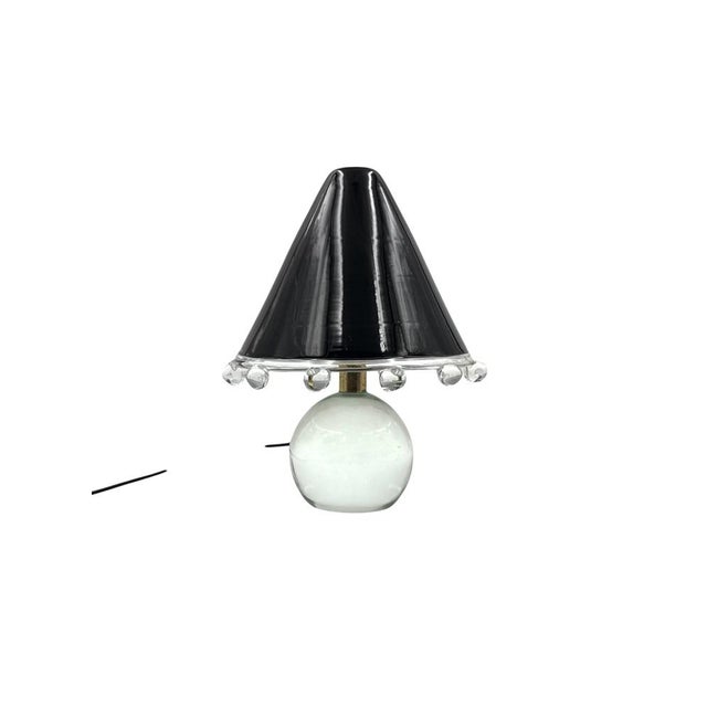 Black Budur Table Lamp in Murano Glass by Roberto Pamio for Leucos, Italy, 1970s For Sale - Image 8 of 14