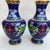 Metal Pair of Vintage Cloisonné Enamel Dragon Vases – Sapphire Blue Ground, Gilded Accents For Sale - Image 7 of 9
