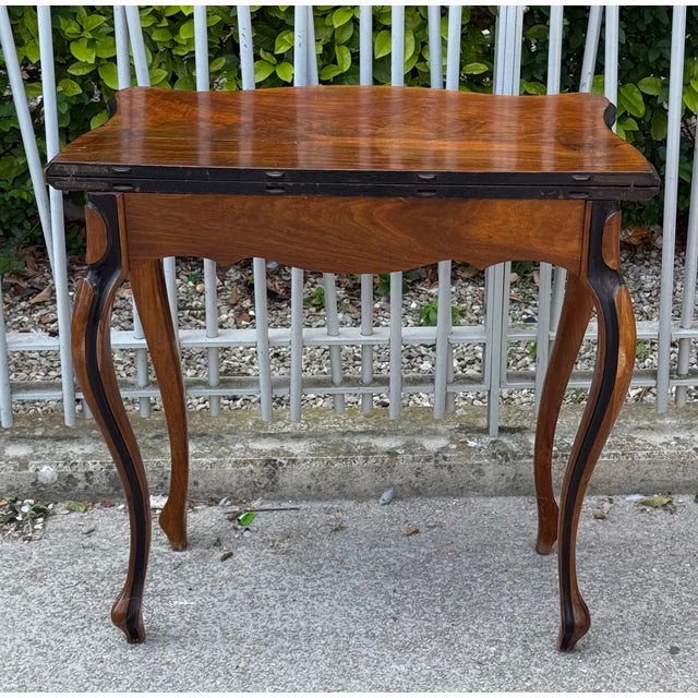 Antique Gaming Table with Drawer, 1920s For Sale - Image 4 of 18