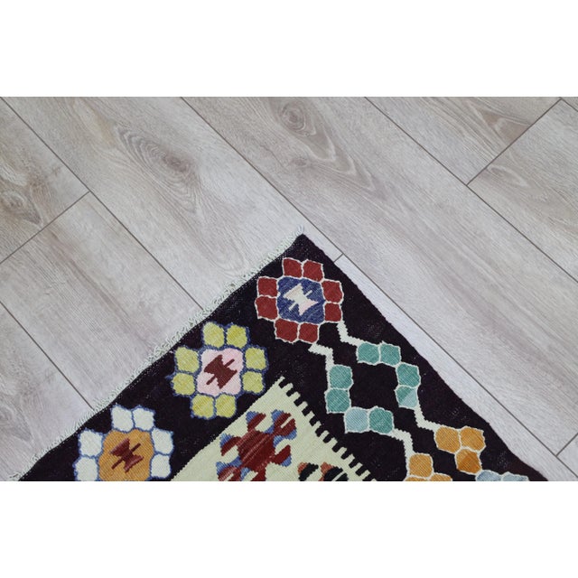 Textile 1960s Tribal Style Red Handmade Oushak Kilim Rug For Sale - Image 7 of 12
