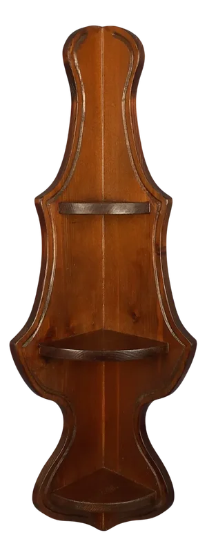 Vintage Corner Shelf in Walnut, 1960s