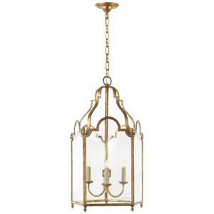 Chapman & Myers for Visual Comfort Signature French Market Medium Lantern in Gilded Iron