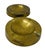 Mid-Century Modern Pair of Vintage 1950s Italian Solid Brass Ashtrays, Heavy Cast 12oz Mid Century Modern Catchall Dishes, Original Patina Hollywood Regency For Sale - Image 3 of 16