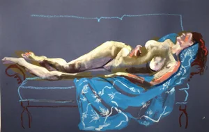 Nude #1592 Mixed Media Painting by Gretchen Kelly