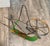 Small Rustic Reclaimed Painted Metal Wheelbarrow in Green, 10.5” X 18.5” For Sale - Image 4 of 9