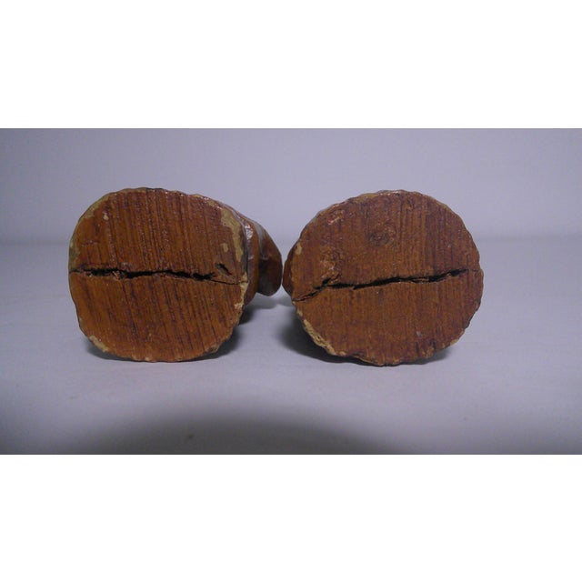 Vintage 1940s Syroco Wood Figurine Pair Sea Captain & Wife Nautical Folk Art For Sale In Dallas - Image 6 of 6