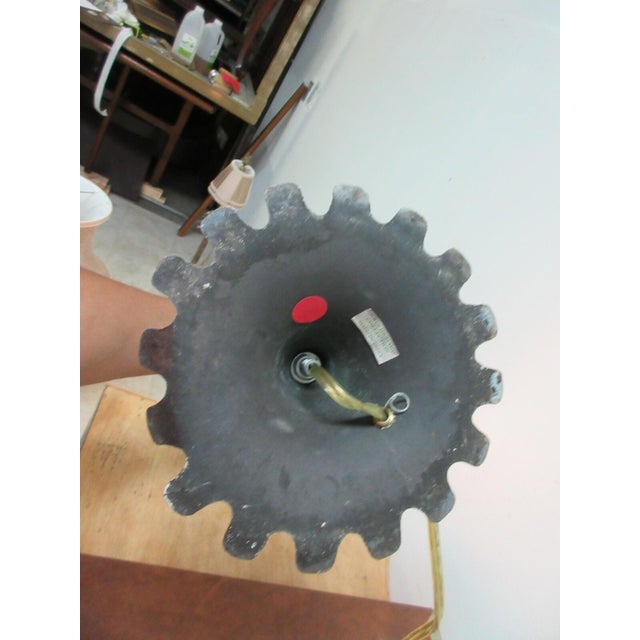 Gold 1990s Richards Faux Bronze Italian Regency Corinthian Column Table Lamp Shade A For Sale - Image 8 of 10