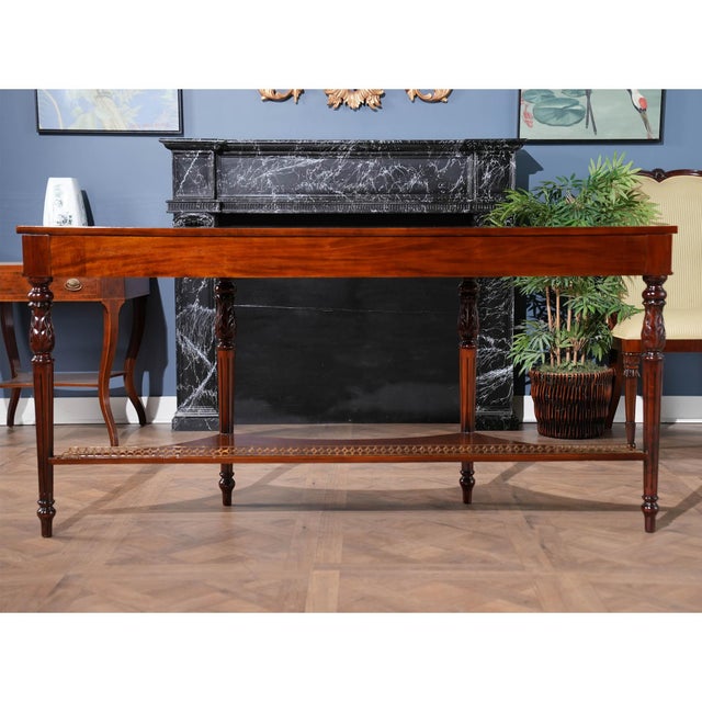 Niagara Furniture Long Mahogany Console For Sale - Image 4 of 12