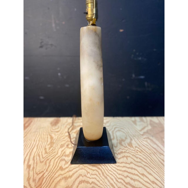 1950s 1950's Maurizio Tempestini Biomorphic Alabaster Table Lamp For Sale - Image 5 of 10