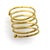 1990s Gurhan 22k Gold Diamond Spiral Coil Ring From Rain Collection, Size 7 For Sale - Image 9 of 10