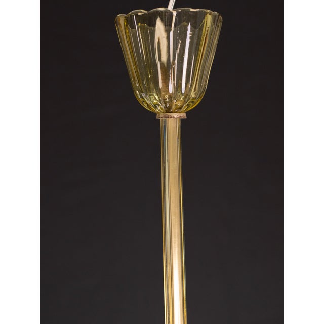1940s Amber Art Deco Barovier E Toso Pendant, 1940 For Sale - Image 5 of 12