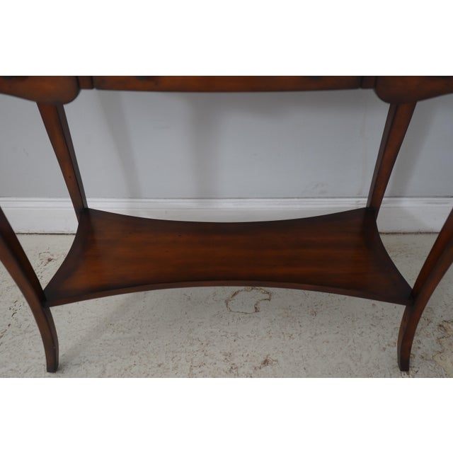 Theodore Alexander Leather Top Mahogany Faux Book Desk For Sale - Image 13 of 18