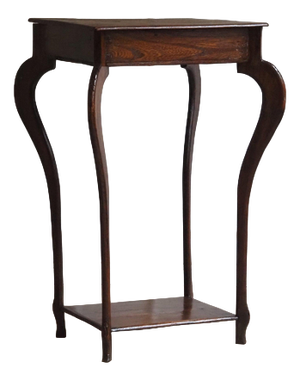 Antique Side Table with Curved Legs, 1890s