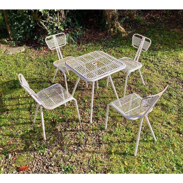 Garden Set attributed to René Malaval, 1950s, Set of 5 For Sale - Image 10 of 10